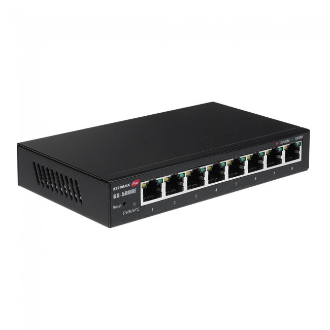 Edimax GS-5008E network switch Managed Gigabit Ethernet (10/100/1000) Black Edimax GS-5008E network switch Managed Gigabit Ethernet (10/100/1000) Black