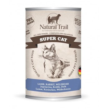 NATURAL TRAIL Super Cat Lamb, rabbit, wild boar - wet cat food - 400g