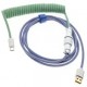 Ducky Premicord USB cable 1.8 m USB A USB C Blue, Green