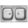 2-bowl steel sink - overlay