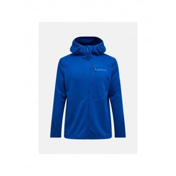 Bluza męska PEAK PERFORMANCE M Trail Polartec Power Grid Zip Hood kolor niebieski - M