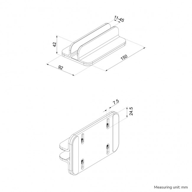 Neomounts NSLS300SILVER Laptop holder 11-17