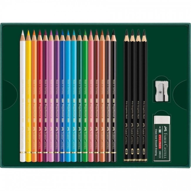 Faber-Castell Polychromos & Pitt Graphite Matt Set Multicolour 21 pc(s) Faber-Castell Polychromos & Pitt Graphite Matt Set Multicolour 21 pc(s)