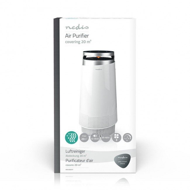 Nedis AIPU100CWT air purifier 20 m 50 dB 35 W Black, White Nedis AIPU100CWT air purifier 20 m 50 dB 35 W Black, White