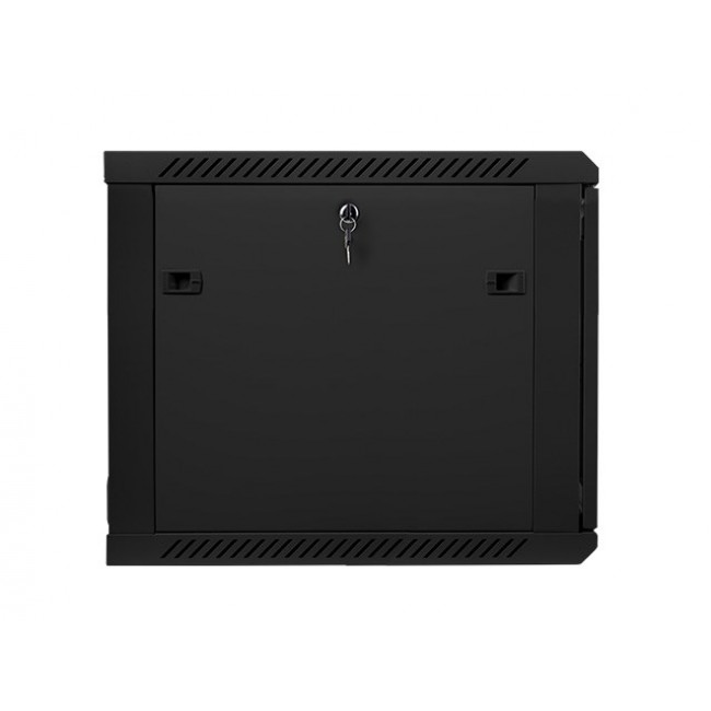 Lanberg wall-mounted installation rack cabinet 19'' 9U 600x600mm black (glass door) Lanberg wall-mounted installation rack cabinet 19'' 9U 600x600mm black (glass door)