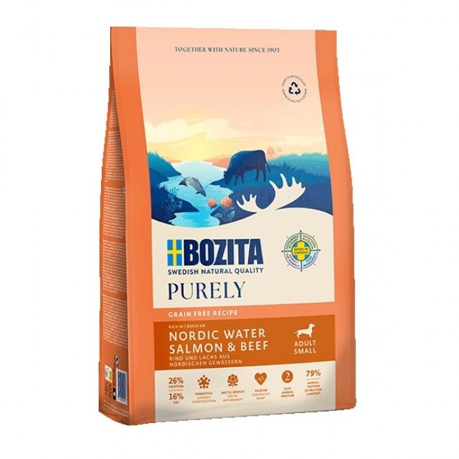 BOZITA Purely Adult Small Salmon and beef - dry dog food - 7,5kg BOZITA Purely Adult Small Salmon and beef - dry dog food - 7,5kg