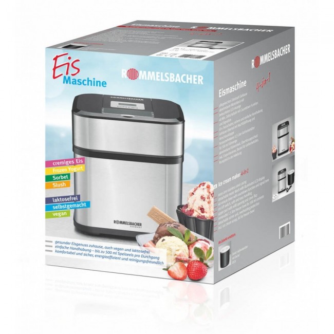 Rommelsbacher IM 12 ice cream maker Traditional ice cream maker 1.5 L Black, Stainless steel Rommelsbacher IM 12 ice cream maker Traditional ice cream maker 1.5 L Black, Stainless steel