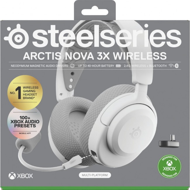 Steelseries Arctis Nova 3X Wireless, Xbox, White Steelseries Arctis Nova 3X Wireless, Xbox, White