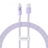 Baseus Gem USB to IP 2.4A fast charging cable 1 m Purple