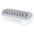 Manhattan Charging Station, 10x Ports: 3x USB-C (up to 18W PD) and 7x USB-A (up to 12W), 120W Total Output, White/Grey, Three Year Warranty, Box