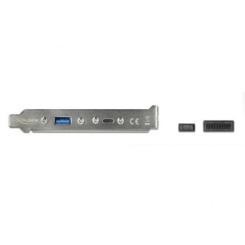 DeLOCK Slot Bracket with 1 x USB Type-C and 1 x USB Type-A Port
