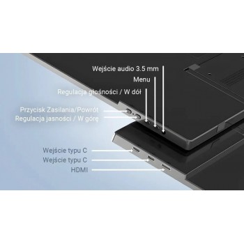 Extralink SMART LIFE 14 PORTABLE MONITOR IPS FHD S15 FOR LAPTOPS & PHONES & CONSOLES USB-C/MICRO-HDMI