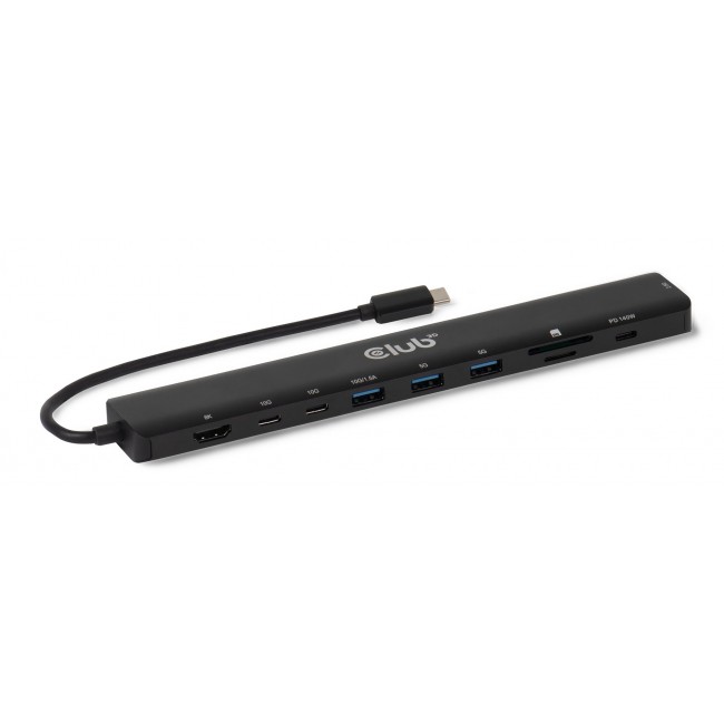 CLUB3D 10-1 Portable Dock USB Type-C 10Gbps to HDMI 8K30Hz PD3.1 Max.140Watt