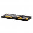 F108 Gray+Orange+Deep Gray Gasket Keyboard with Volcano RGB Switches AULA