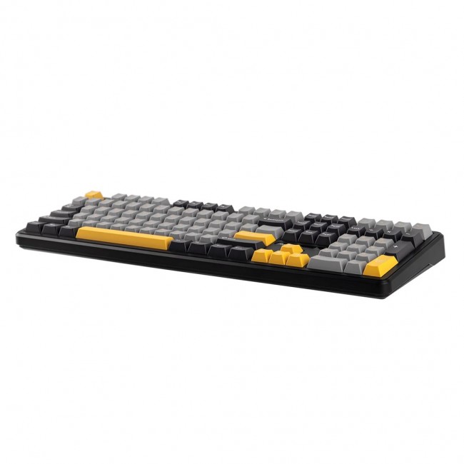 F108 Gray+Orange+Deep Gray Gasket Keyboard with Volcano RGB Switches AULA
