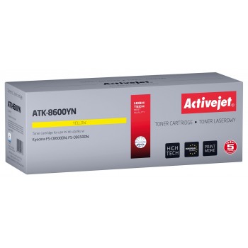 Activejet ATK-8600YN toner (replacement for Kyocera TK-8600Y Supreme 20000 pages yellow)