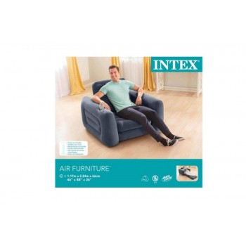 Single inflatable flocked sofa