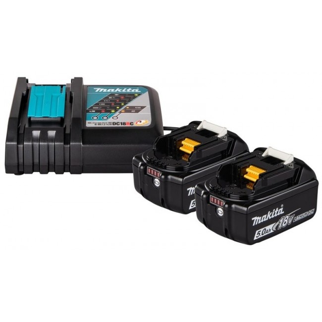 CHARGER AND BATTERY SET 2X5AH 18V