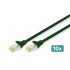 Digitus CAT 6A S/FTP patch cord, 10 pieces