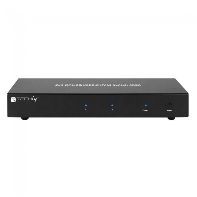 Techly IDATA DP-KVM2 KVM switch Black Techly IDATA DP-KVM2 KVM switch Black