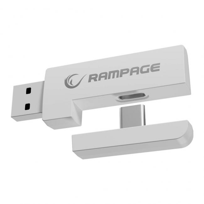 RAMPAGE RETSU WHITE WIRELESS OVER EAR HEADPHONES