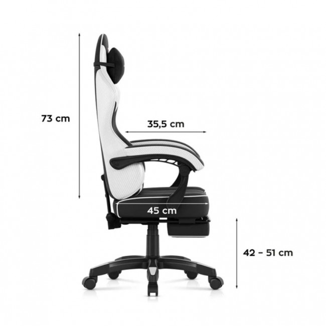 Huzaro Force 3.7 White Carbon Gaming Chair