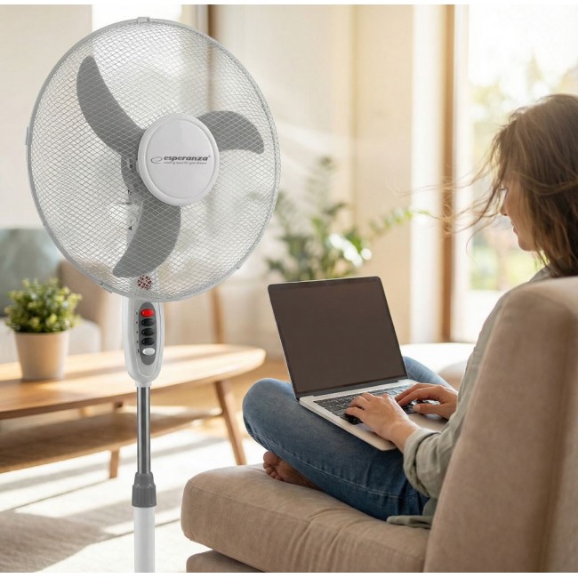 Esperanza EHF002WE, 16 '' standing fan, White and Gray