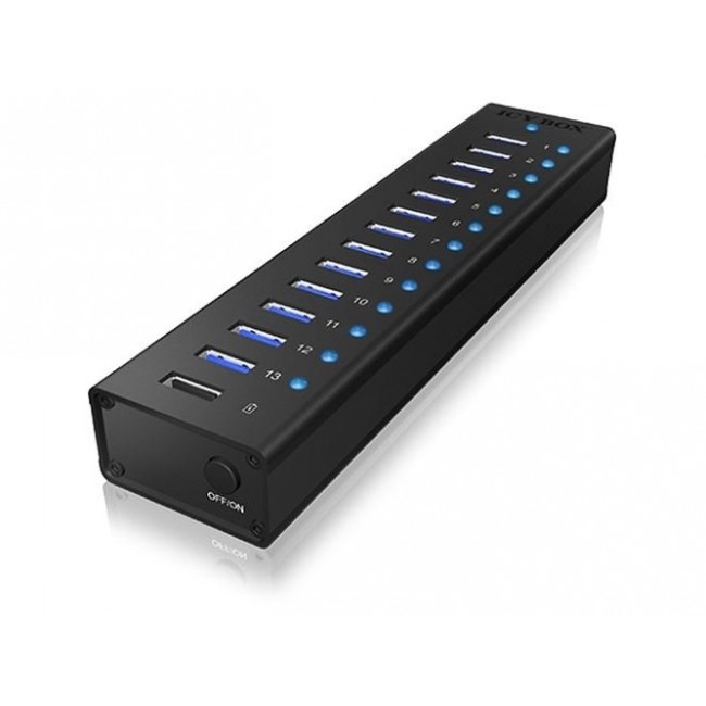 ICY BOX IB-AC6113 USB 3.2 Gen 1 (3.1 Gen 1) Type-B 5000 Mbit/s Black