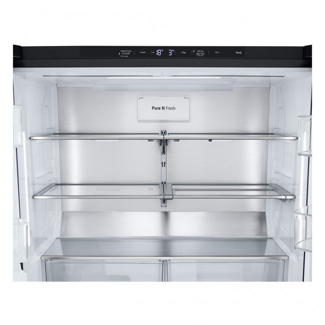 LG InstaView GMG960EVJE side-by-side refrigerator Freestanding 638 L Black