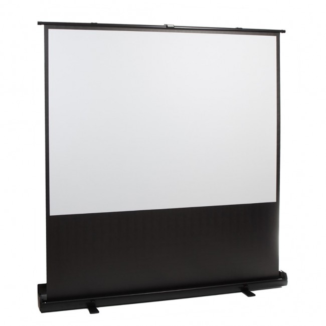 Maclean portable projection screen, compact, floor, 66
