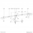 Desk mount for 3 monitors 10-27
