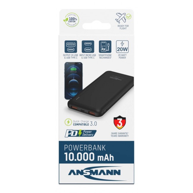 Ansmann PB320PD 10000 mAh Black Ansmann PB320PD 10000 mAh Black