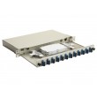 Equip 12-Port Fiber Optic Splice Box, SC Duplex, OS2, 1U, Equipped, Grey