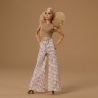Barbie Signature Basics Collectible Doll, Model 07 with Blonde Hair in White Pants with Golden Print