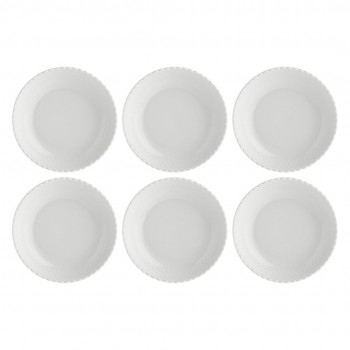 Set of 6 Momenti Soup Plates - White, 24 cm