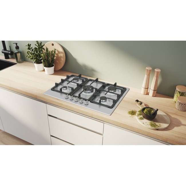 Bosch Serie 4 PGQ7B5K90 hob Stainless steel Built-in 75 cm Gas 5 zone(s) Bosch Serie 4 PGQ7B5K90 hob Stainless steel Built-in 75 cm Gas 5 zone(s)