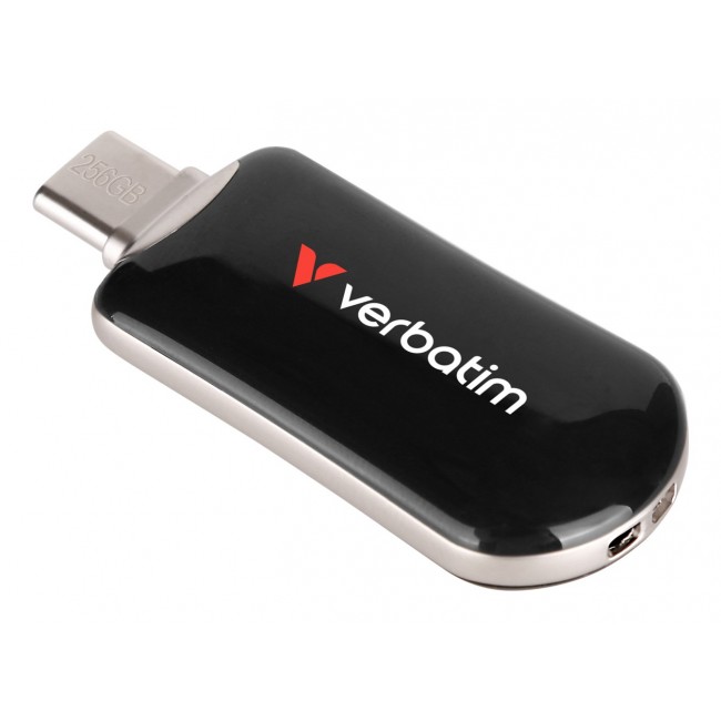Verbatim Plectra USB-C Flash Drive Black 256GB Verbatim Plectra USB-C Flash Drive Black 256GB
