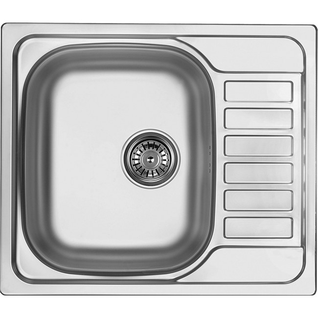 Steel sink 1-bowl drainer ZEO 311A