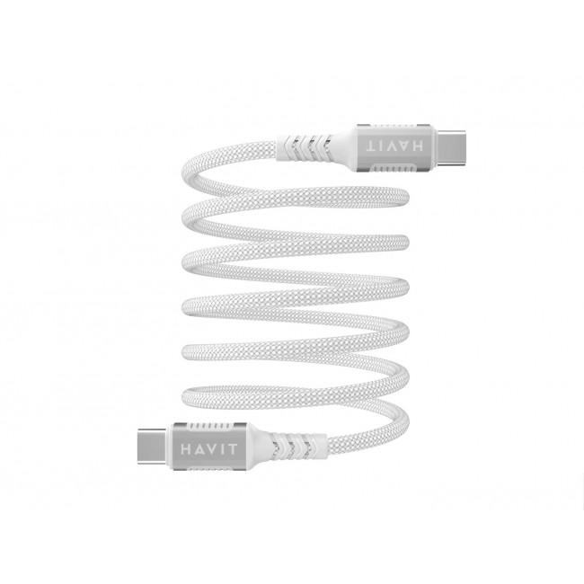 Havit CB6297 - Magnetic cable USB type C to USB type C, 1m (white) Havit CB6297 - Magnetic cable USB type C to USB type C, 1m (white)
