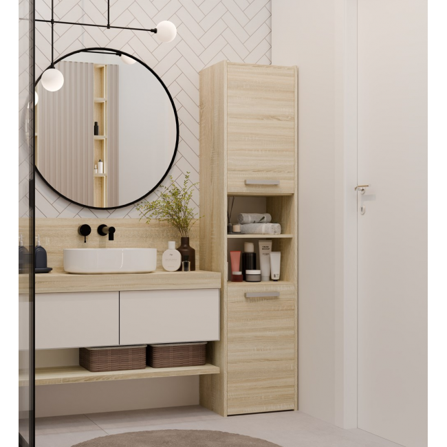 Topeshop S40 SONOMA bathroom storage cabinet Oak