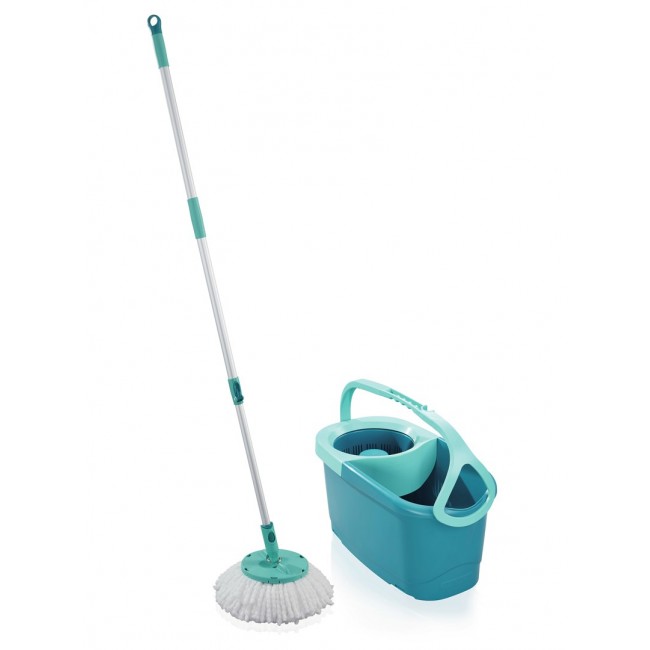 Leifheit 55413 mop Aluminium, Polyamide, Polyethersulfone (PES), Polypropylene (PP), Stainless steel, Thermoplastic elastomer (TPE) Grey, Turquoise