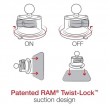 RAM Mount RAM-B-224-1U Suction cup for windshield/dashboard Black