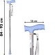 Folding walking stick ACTIONMED silver