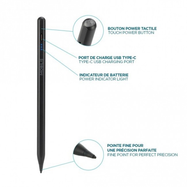Mobilis 001090 stylus pen Black Mobilis 001090 stylus pen Black