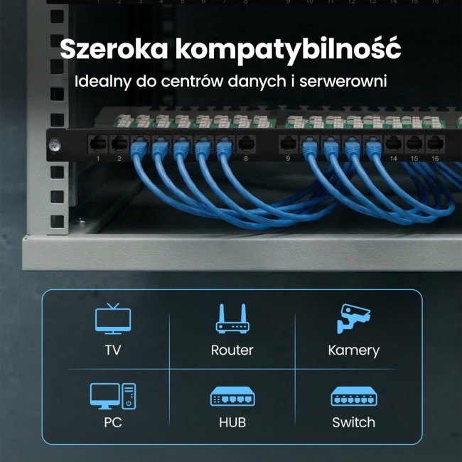 Extralink CAT6 UTP 0.5U | Patchpanel | 24 Ports