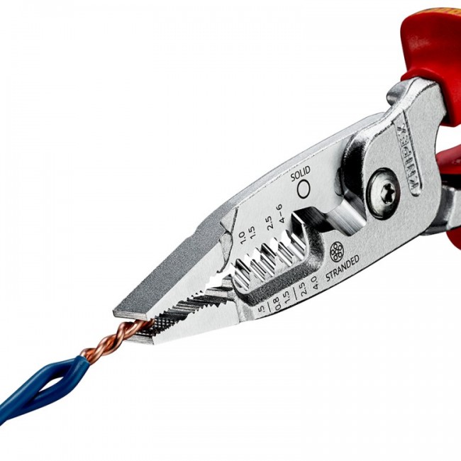 Knipex 13 76 200 ME cable stripper Red, Stainless steel, Yellow