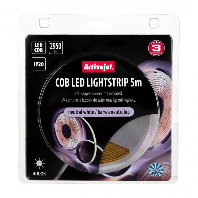 Activejet AJE-COB 5m neut strip light Universal strip light Indoor