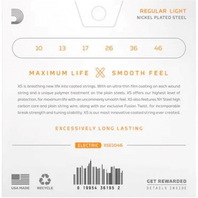 D'Addario XS Regular Light (10-46) - electric guitar strings