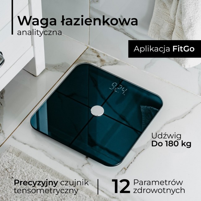 ADLER 8187b black bathroom scales