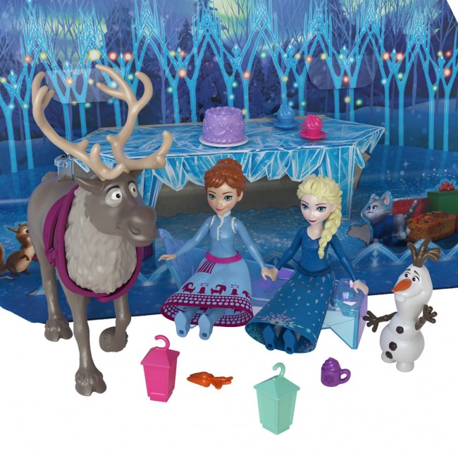 Disney Frozen Advent Calendar with 24 Days of Surprise Toys, Including Anna & Elsa Small Dolls